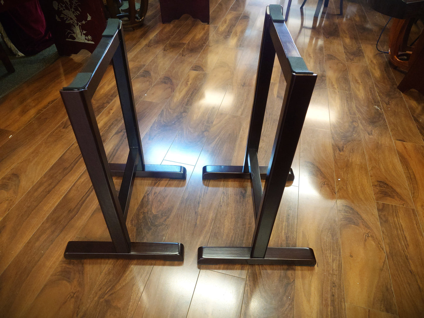 New Style 2-piece Walnut Wood Guzheng Stands (Taller Stands)
