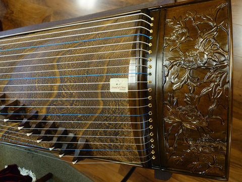 Sound of China Concert Carved-Out Golden-Thread Nanmu Guzheng "Enchanted Rose"