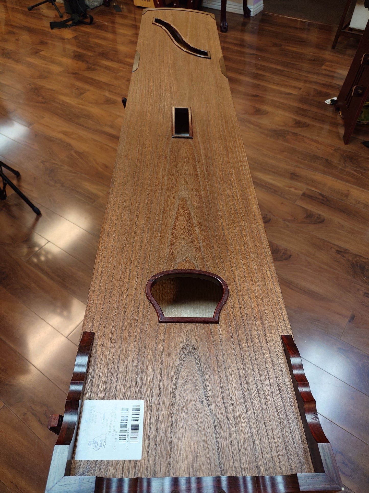 Dunhuang Red Sandalwood Carved-out Guzheng 23996989W "Natural Essence"敦煌牌限量版小叶紫檀整挖筝“天然存真”