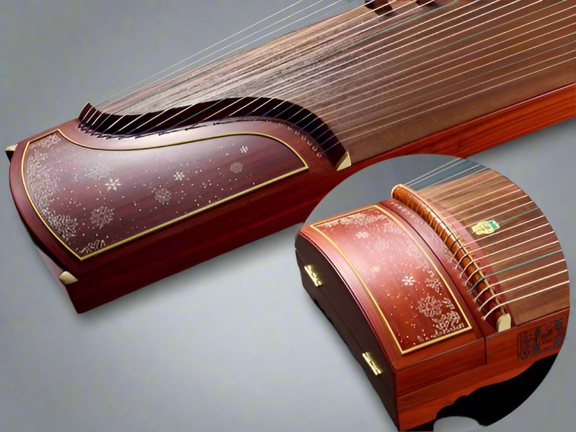Dunhuang 696T African Padauk Guzheng "Snowy Wonderland"