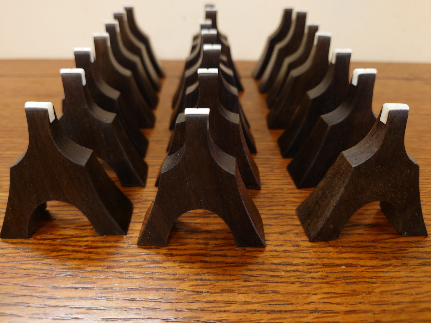 Japanese Style Blackwood 21 Bridge Set with Cross Bone Tip