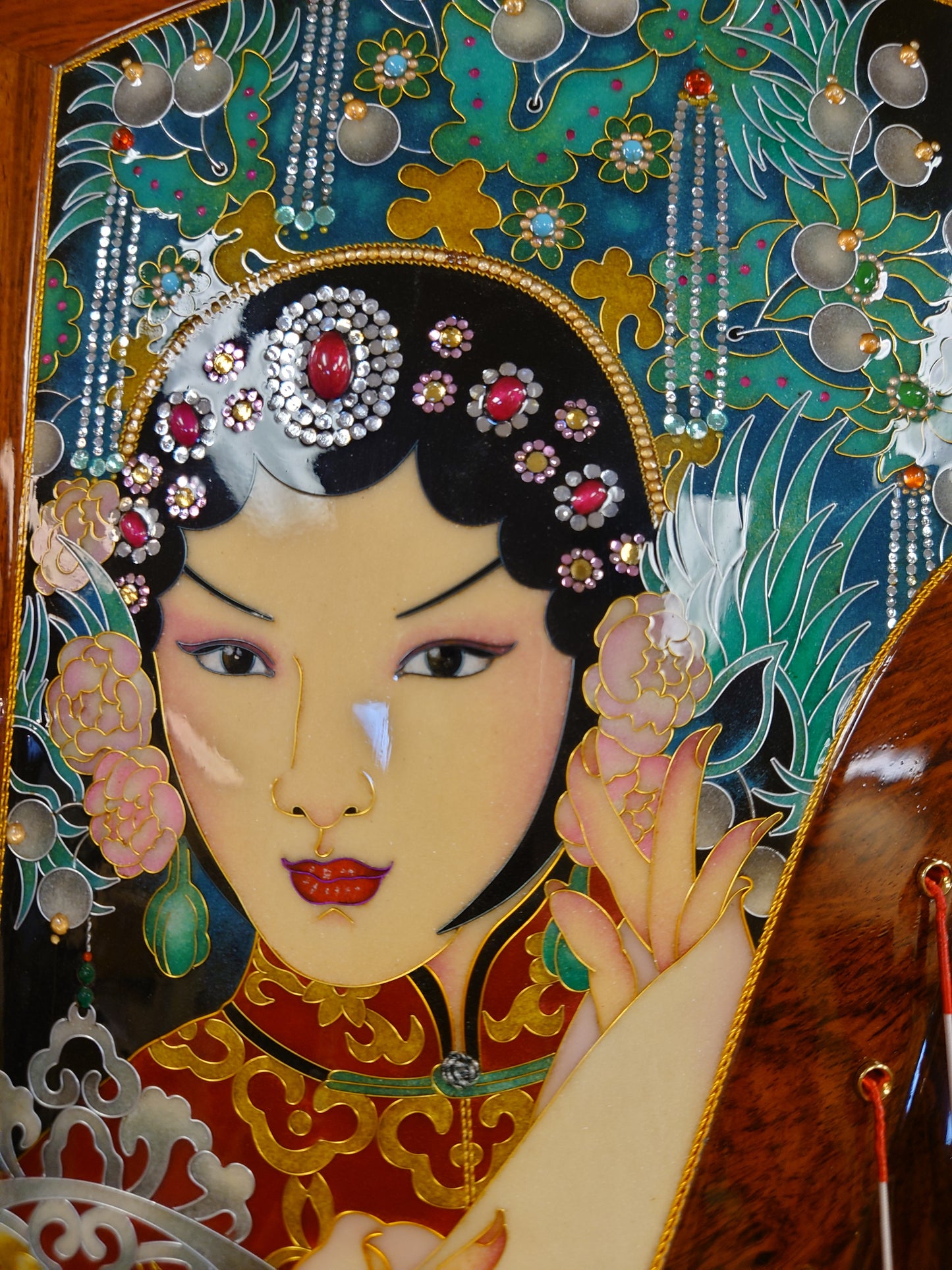 Changge Elite Carved-Out Cloisonné Guzheng "The Drunken Beauty" 长歌牌纯手工掐法珐琅挖筝"贵妃醉酒"