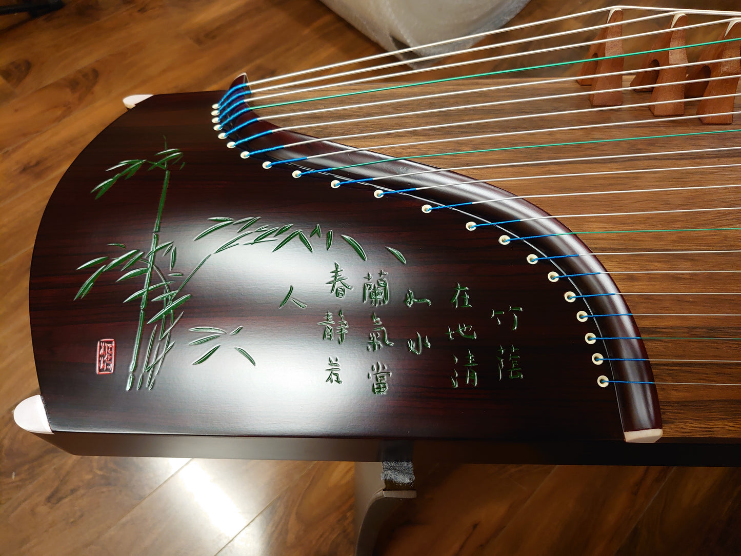 53" Sound of China Rosewood Guzheng "Bamboo & Orchid" 唐韵牌135cm诗画旅行筝"竹园兰语"