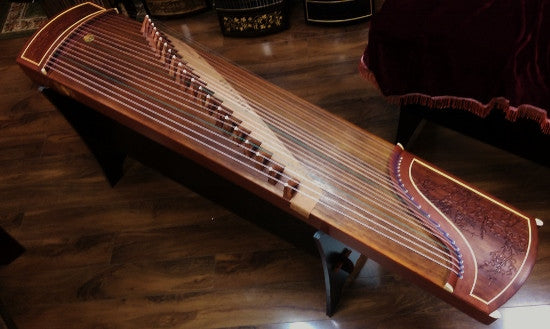 Dunhuang 694F-MH Bubinga Guzheng "Eternal Jade" 敦煌牌特氏古夷苏木"玉影长驻"