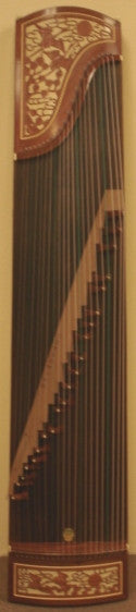 Dunhuang 694DQ Bubinga Guzheng "Duo Crane Facing the Sun" with Master's Signature