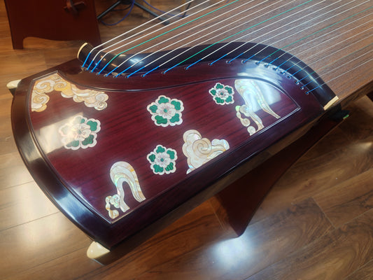 Dunhuang Indian Rosewood  Guzheng "Clouds Dances Over Dunhuang" - Limited Edition 24698LC 敦煌牌限量特选阔叶黄檀演奏筝"云舞敦煌"