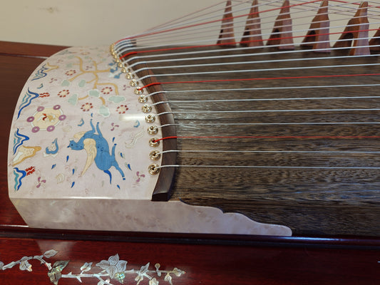Mujiuchen Travel-size 42" Carved-Out Guzheng "Green Pine" 木九辰108cm整挖小古筝“青松”