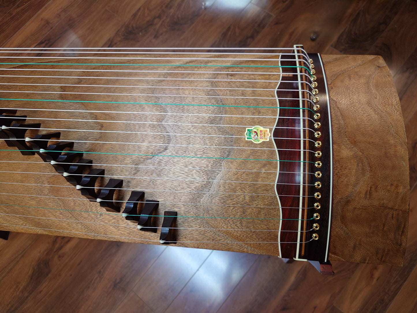 Dunhuang Red Sandalwood  Carved-out Guzheng 23996989W "Natural Essence"敦煌牌限量版小叶紫檀整挖筝“天然存真”