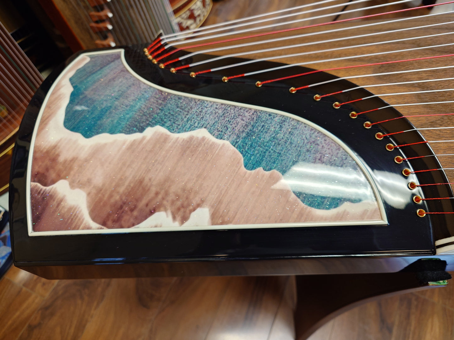 Scarlet Bird Zhuque "Rising Clouds" Guzheng西安朱雀牌"云起"古筝