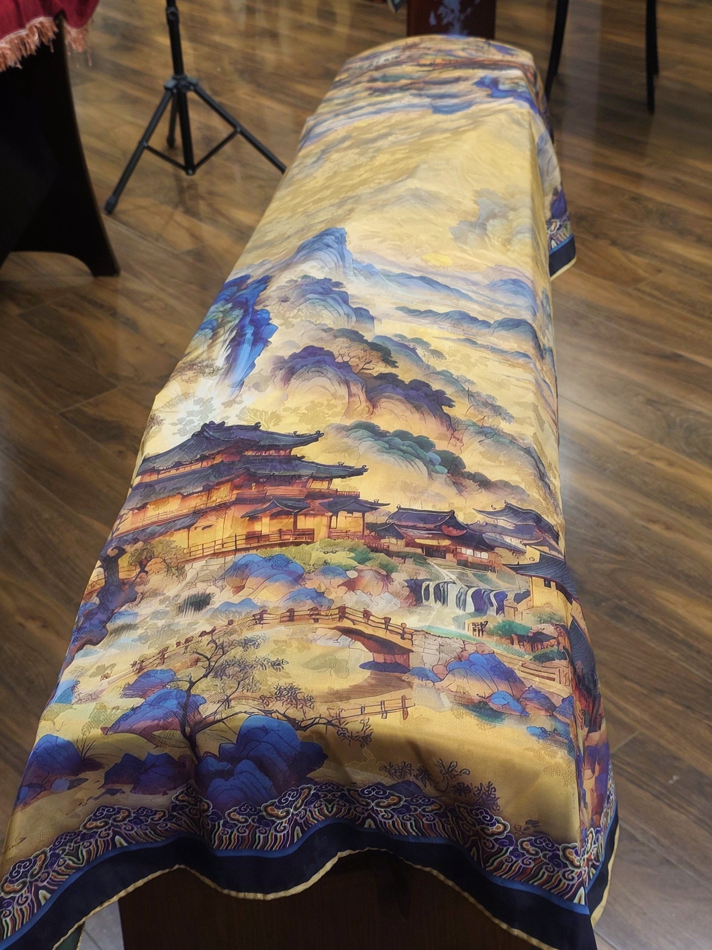 Silk Guzheng Cover – Chinese Landscape Design