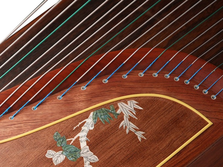 Dunhuang 694L Bubinga Guzheng "Five Colors of Auspiciousness" 敦煌牌特氏古夷苏木"五彩呈祥"