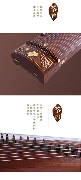 Dunhuang Teak 7691PM Guzheng "Lotus in the Pond"