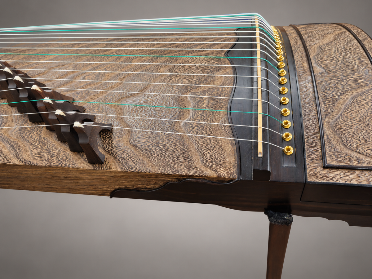 Guiyue Collection 50-year old Carved-Out Paulownia Guzheng