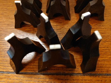 Japanese Style Blackwood 21 Bridge Set with Cross Bone Tip