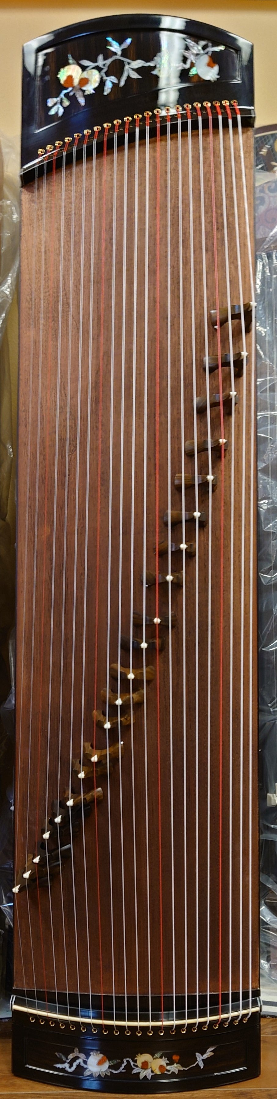 53" Travel-size Scarlet Bird Zhuque "Pomegranate Flower" Guzheng