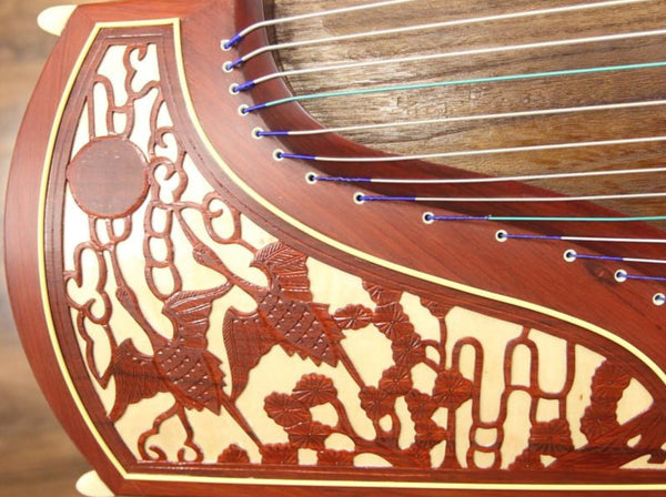 Dunhuang 696D African Padauk Guzheng "Duo Crane Facing the Sun"