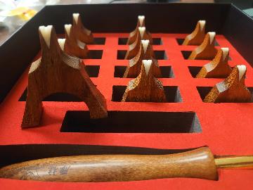 Japanese Style Burmese Rosewood 21 Bridge Set