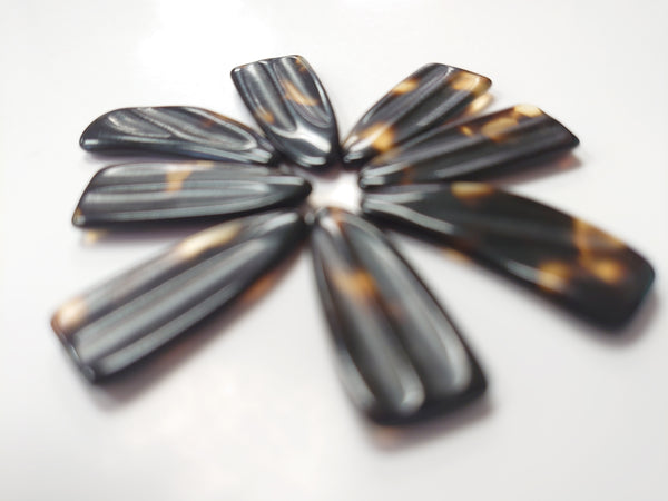 Professional Conservatory Style Guzheng Picks with two grooves (Acetate) - Both Hands Thickness 2.8mm