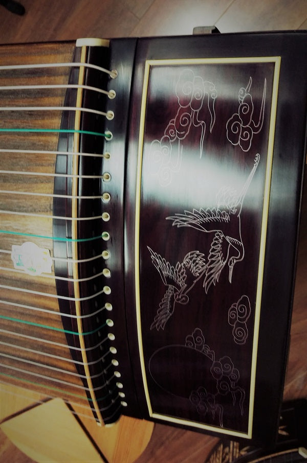 Dunhuang Indian Rosewood 698J Guzheng "Lady Baocai Chasing Butterflies"