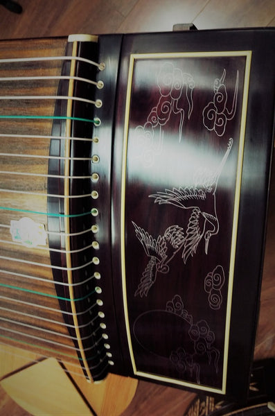 Dunhuang Indian Rosewood 698J Guzheng "Lady Baocai Chasing Butterflies"