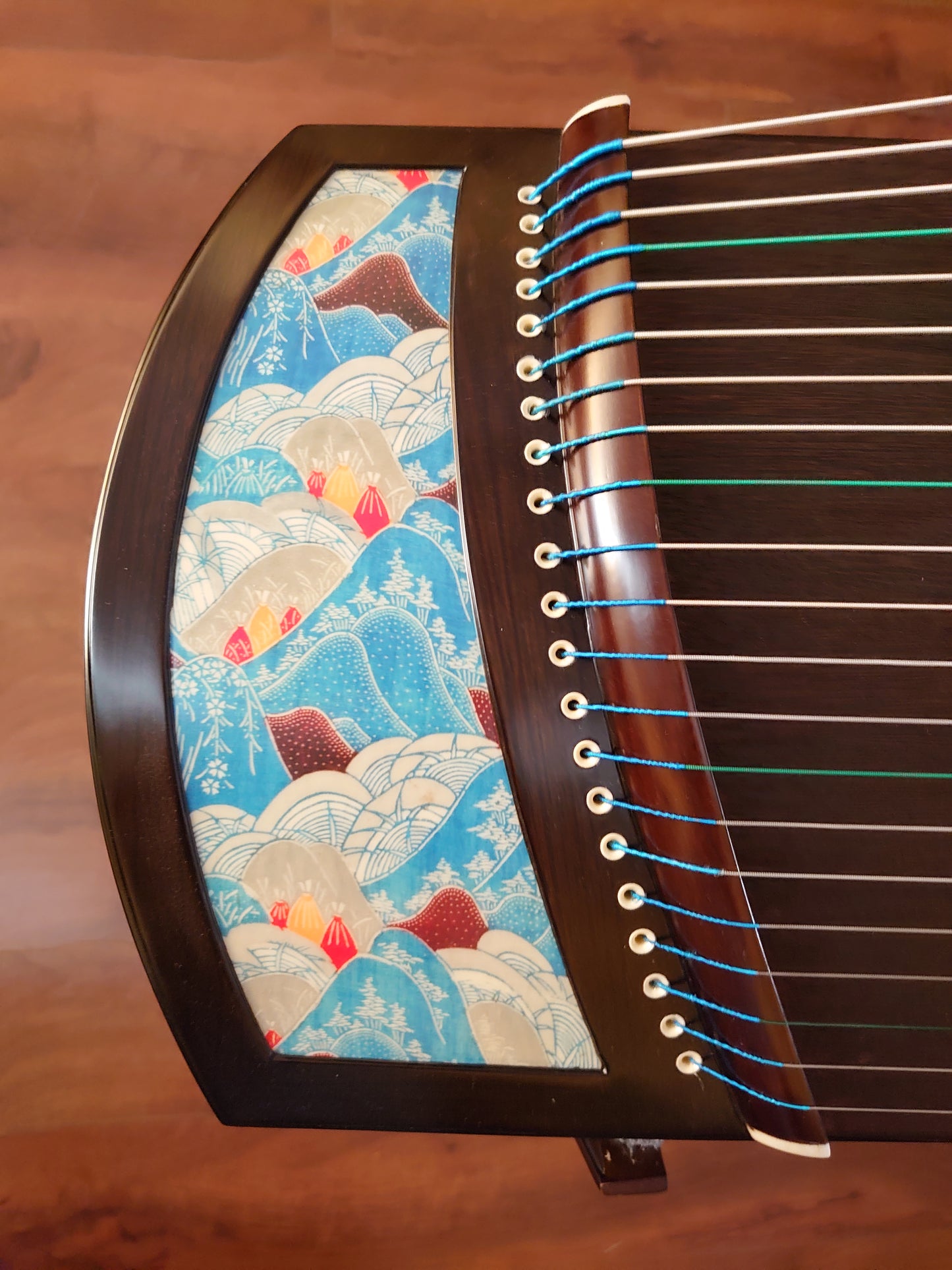 49" Sound of China Professional Blackwood Guzheng "Misty Mountain" 唐韵牌125cm黑檀专业旅行筝"云岚"