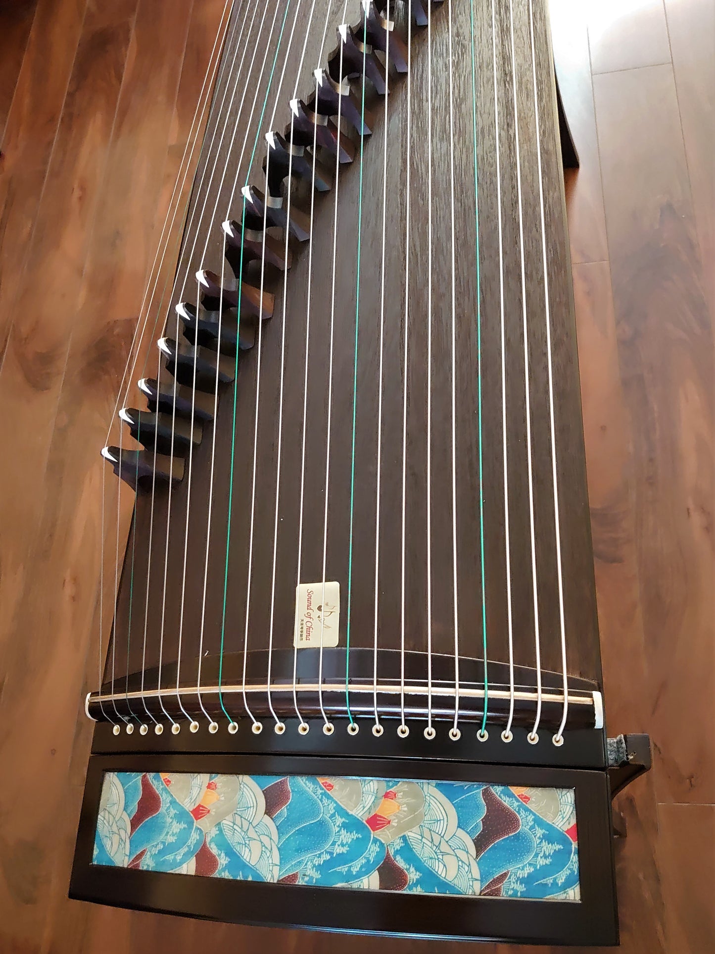 49" Sound of China Professional Blackwood Guzheng "Misty Mountain" 唐韵牌125cm黑檀专业旅行筝"云岚"