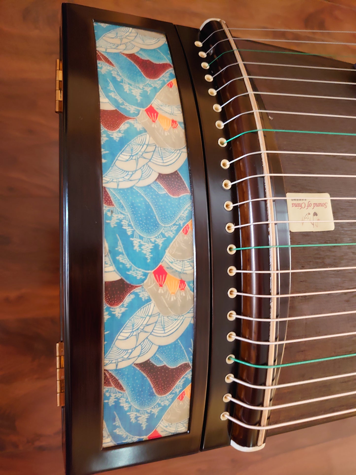 49" Sound of China Professional Blackwood Guzheng "Misty Mountain" 唐韵牌125cm黑檀专业旅行筝"云岚"
