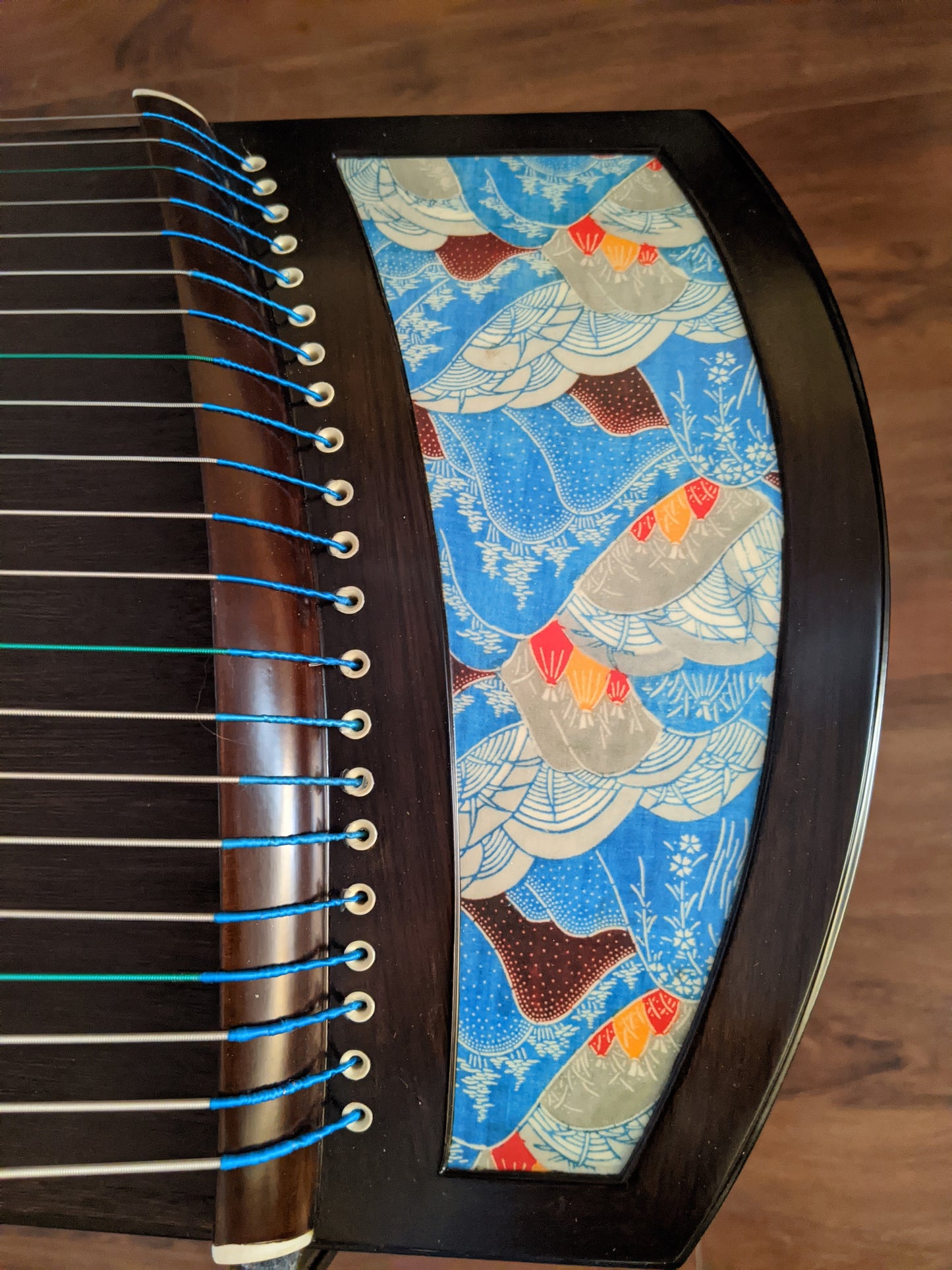49" Sound of China Professional Blackwood Guzheng "Misty Mountain" 唐韵牌125cm黑檀专业旅行筝"云岚"
