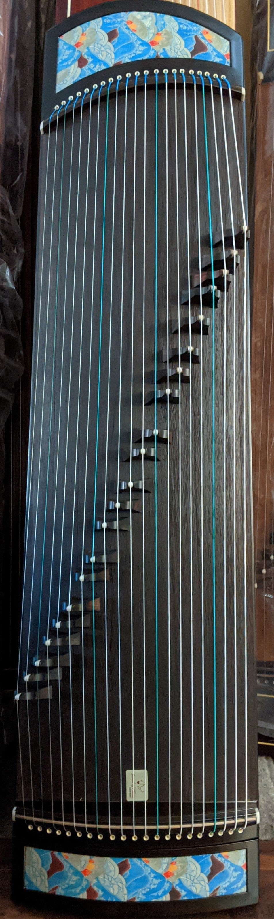 49" Sound of China Professional Blackwood Guzheng "Misty Mountain" 唐韵牌125cm黑檀专业旅行筝"云岚"