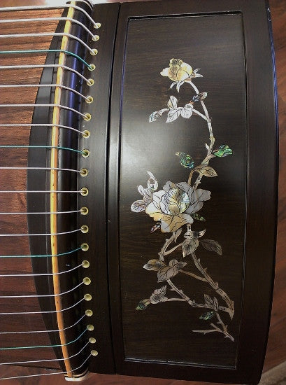 Sound of China Blackwood Guzheng with Mica Inlay "China Rosa"